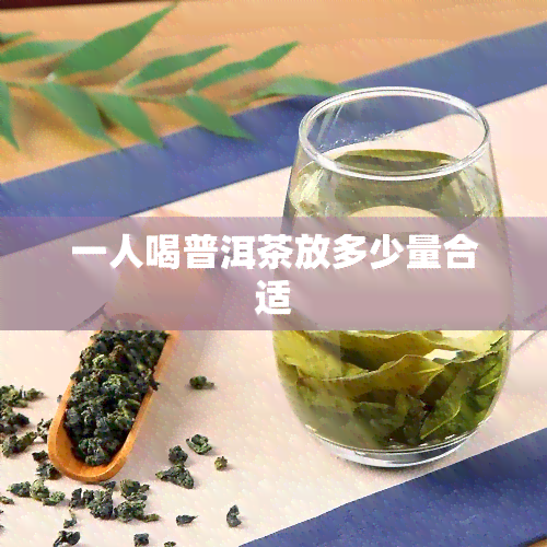 一人喝普洱茶放多少量合适