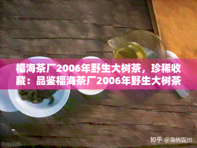 福海茶厂2006年野生大树茶，珍稀收藏：品鉴福海茶厂2006年野生大树茶