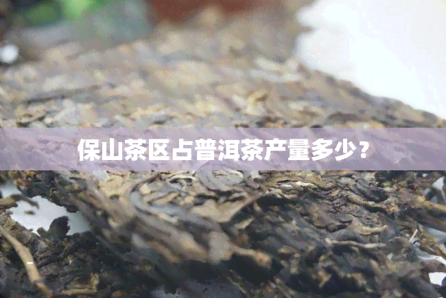 保山茶区占普洱茶产量多少？