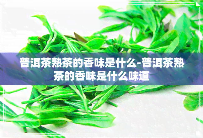 普洱茶熟茶的香味是什么-普洱茶熟茶的香味是什么味道