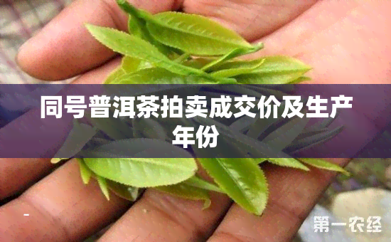 同号普洱茶拍卖成交价及生产年份