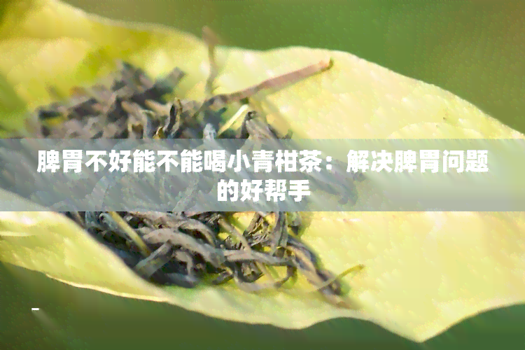 脾胃不好能不能喝小青柑茶：解决脾胃问题的好帮手