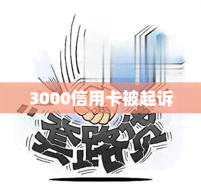 3000信用卡被起诉