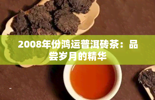 2008年份鸿运普洱砖茶：品尝岁月的精华