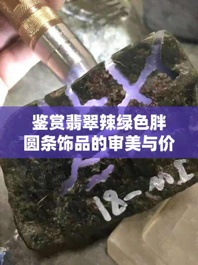 鉴赏翡翠辣绿色胖圆条饰品的审美与价值