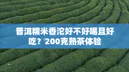 普洱糯米香沱好不好喝且好吃？200克熟茶体验