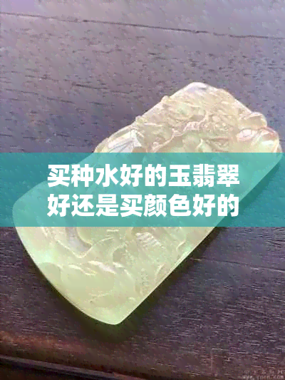 买种水好的玉翡翠好还是买颜色好的呢：种水与颜色哪个更重要