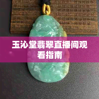 玉沁堂翡翠直播间观看指南