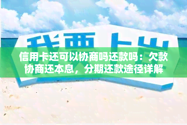 信用卡还可以协商吗还款吗：欠款协商还本息，分期还款途径详解