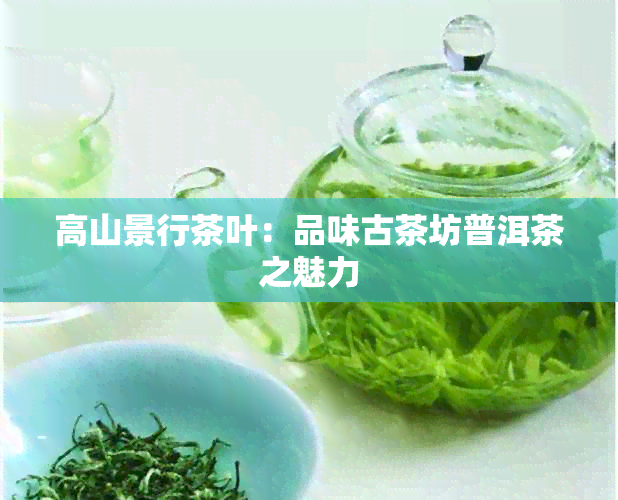 高山景行茶叶：品味古茶坊普洱茶之魅力