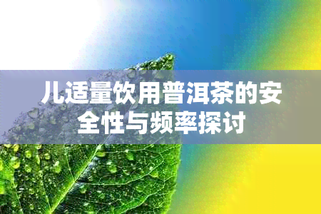 儿适量饮用普洱茶的安全性与频率探讨