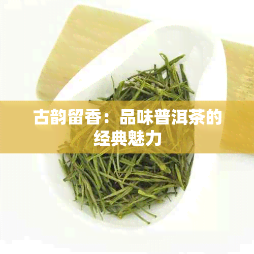 古韵留香：品味普洱茶的经典魅力