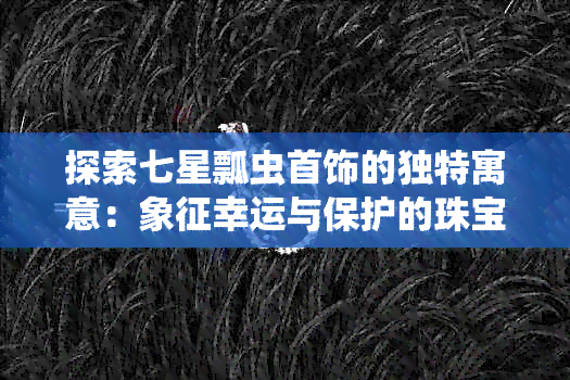 探索七星瓢虫首饰的独特寓意：象征幸运与保护的珠宝