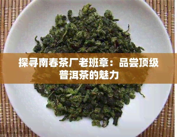 探寻南春茶厂老班章：品尝顶级普洱茶的魅力