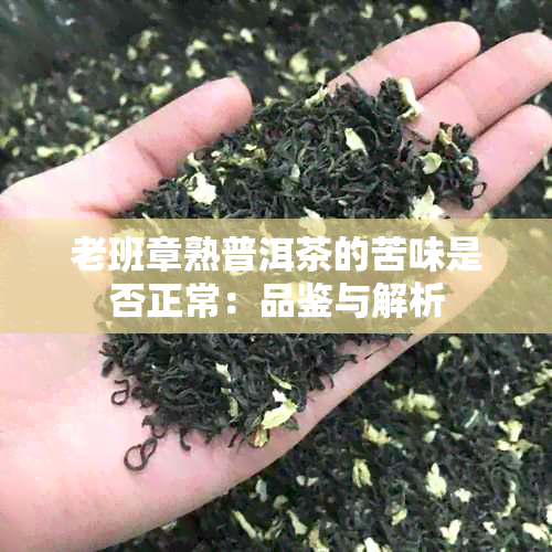 老班章熟普洱茶的苦味是否正常：品鉴与解析