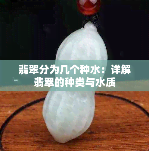 翡翠分为几个种水：详解翡翠的种类与水质