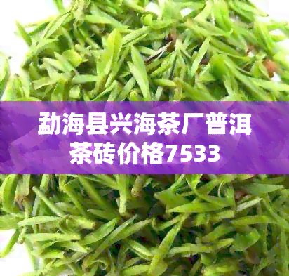 勐海县兴海茶厂普洱茶砖价格7533