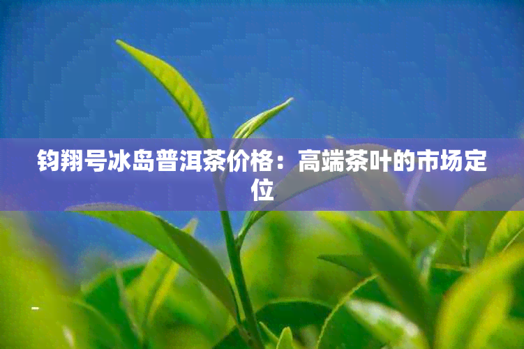 钧翔号冰岛普洱茶价格：高端茶叶的市场定位