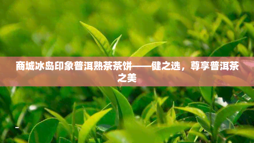 商城冰岛印象普洱熟茶茶饼——健之选，尊享普洱茶之美