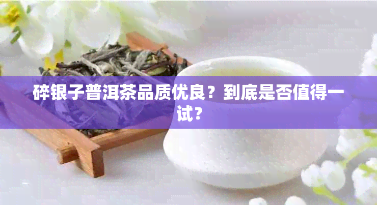 碎银子普洱茶品质优良？到底是否值得一试？