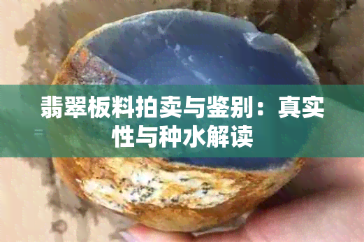 翡翠板料拍卖与鉴别：真实性与种水解读