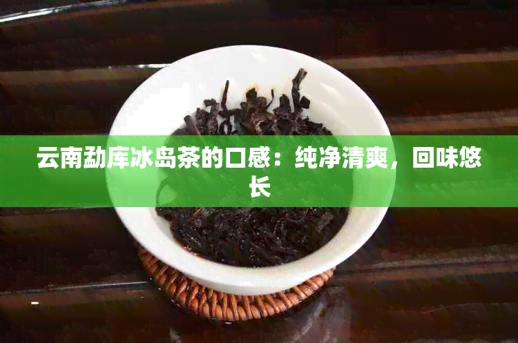 云南勐库冰岛茶的口感：纯净清爽，回味悠长