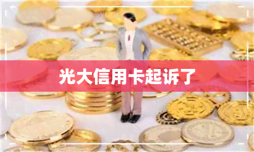 光大信用卡起诉了