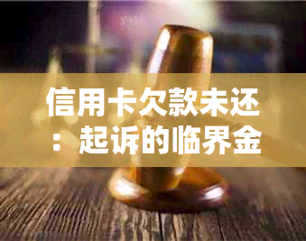 信用卡欠款未还：起诉的临界金额是多少？