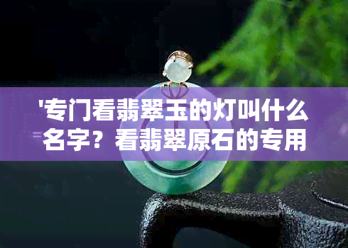 '专门看翡翠玉的灯叫什么名字？看翡翠原石的专用灯有哪些？'