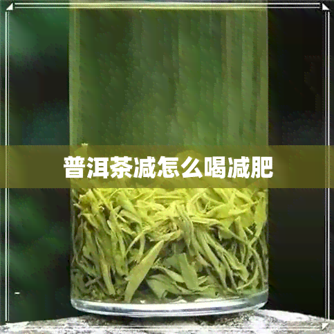 普洱茶减怎么喝减肥