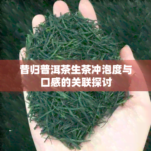 昔归普洱茶生茶冲泡度与口感的关联探讨