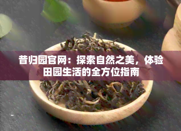 昔归园官网：探索自然之美，体验田园生活的全方位指南