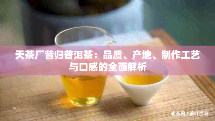 天茶厂昔归普洱茶：品质、产地、制作工艺与口感的全面解析