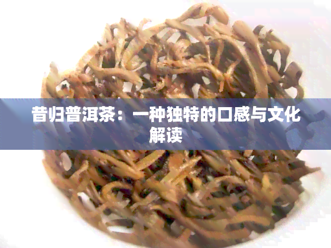 昔归普洱茶：一种独特的口感与文化解读