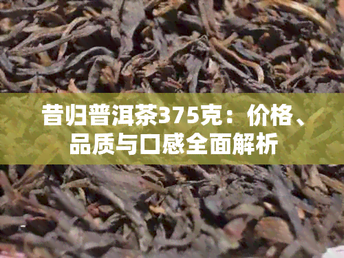 昔归普洱茶375克：价格、品质与口感全面解析