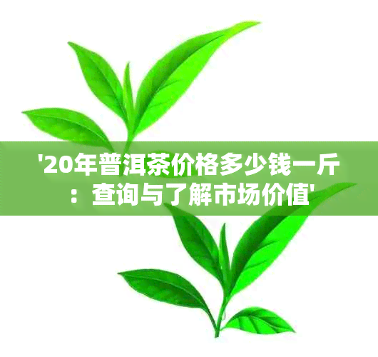 '20年普洱茶价格多少钱一斤：查询与了解市场价值'