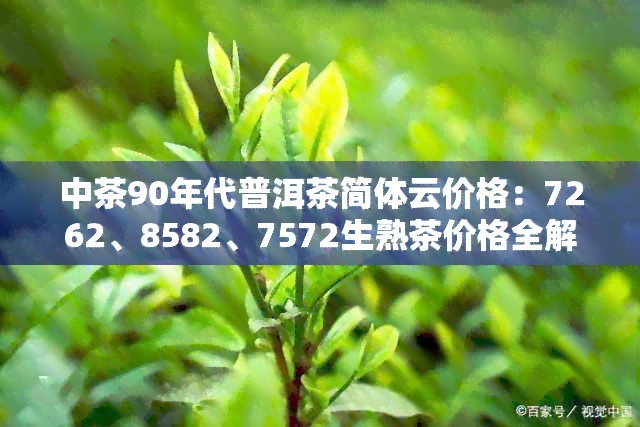 中茶90年代普洱茶简体云价格：7262、8582、7572生熟茶价格全解析