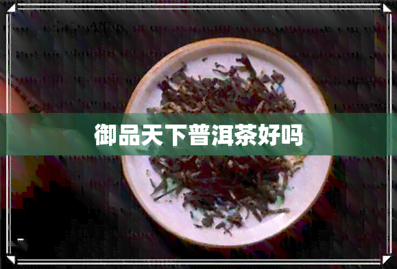 御品天下普洱茶好吗