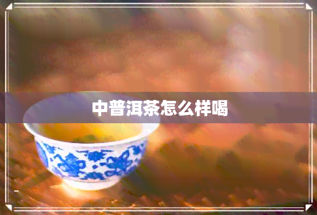 中普洱茶怎么样喝