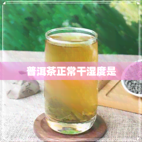 普洱茶正常干湿度是