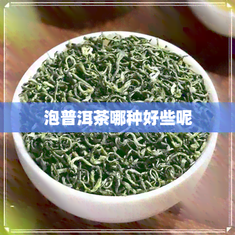 泡普洱茶哪种好些呢