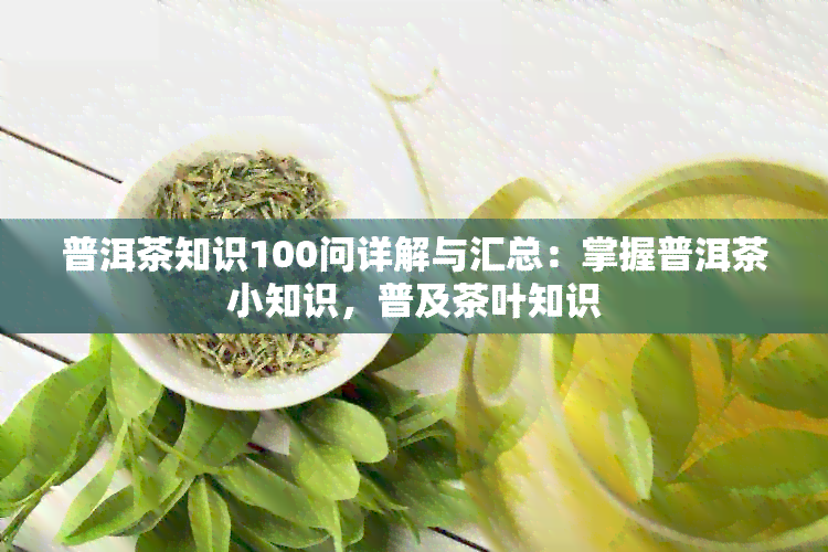 普洱茶知识100问详解与汇总：掌握普洱茶小知识，普及茶叶知识