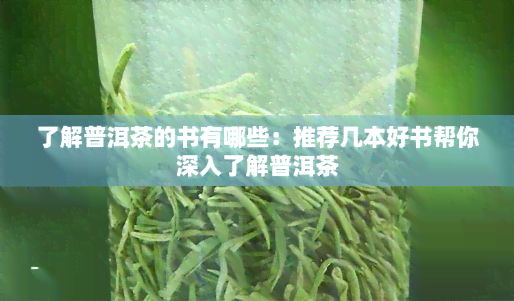 了解普洱茶的书有哪些：推荐几本好书帮你深入了解普洱茶