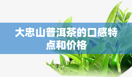 大忠山普洱茶的口感特点和价格