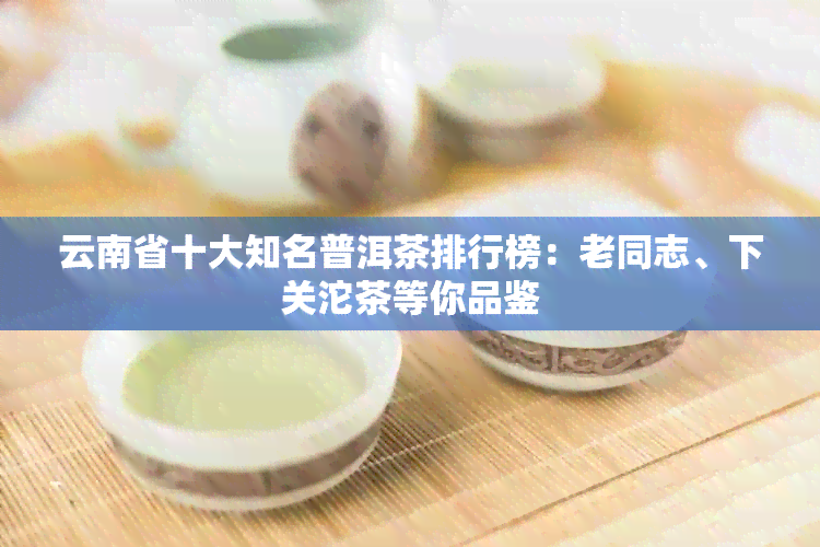 云南省十大知名普洱茶排行榜：老同志、下关沱茶等你品鉴