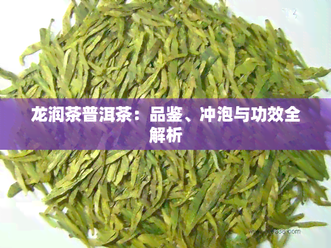 龙润茶普洱茶：品鉴、冲泡与功效全解析