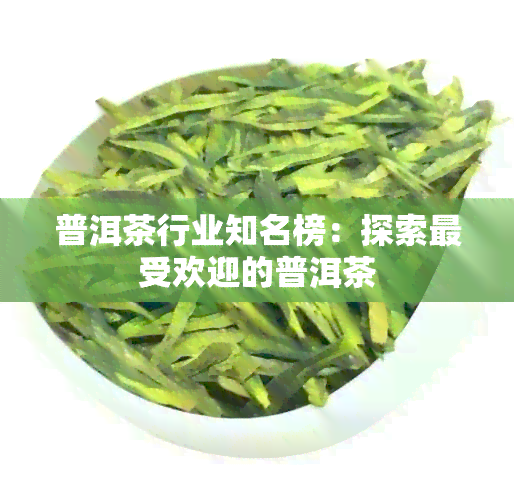 普洱茶行业知名榜：探索更受欢迎的普洱茶