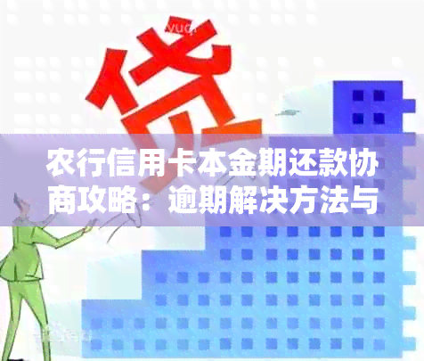 农行信用卡本金期还款协商攻略：逾期解决方法与申请流程详解