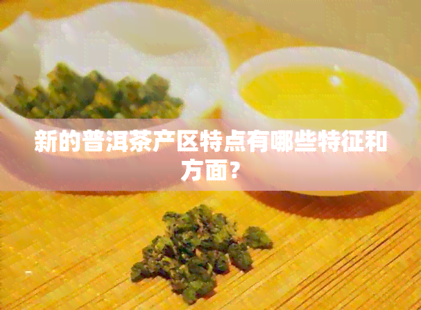 新的普洱茶产区特点有哪些特征和方面？