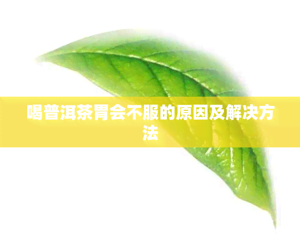 喝普洱茶胃会不服的原因及解决方法